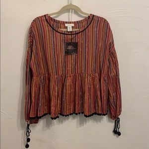 stripped sparkle top